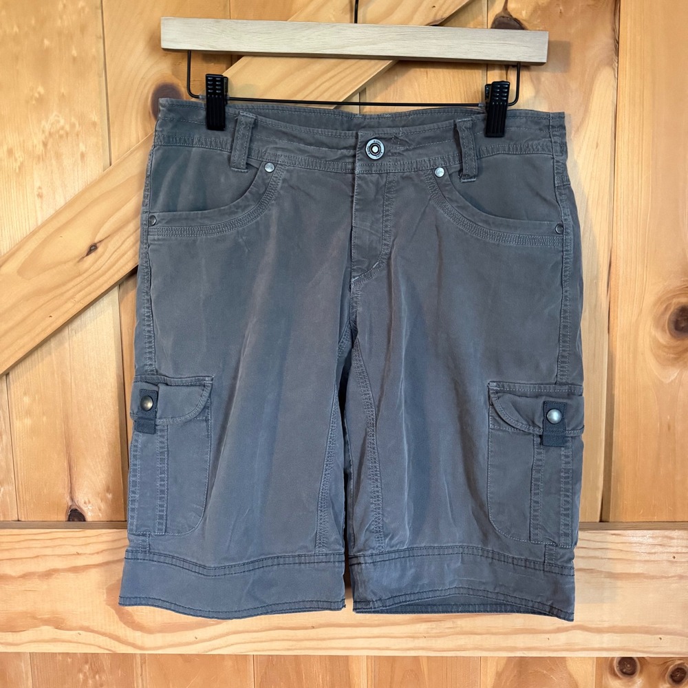 Kuhl Cargo Shorts Gray Outdoor Hiking Utility Camping Trail Summer Womens Size 6